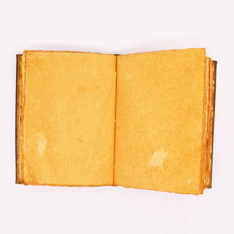 Hefty Coffee Tan Book - Zinc Owl Decor - 200 Deckle Edges Pages - 26x18cm