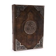 Hefty Brown Tan Book - Zinc Pentagon Decor - 200 Deckle Edges Pages - 26x18cm