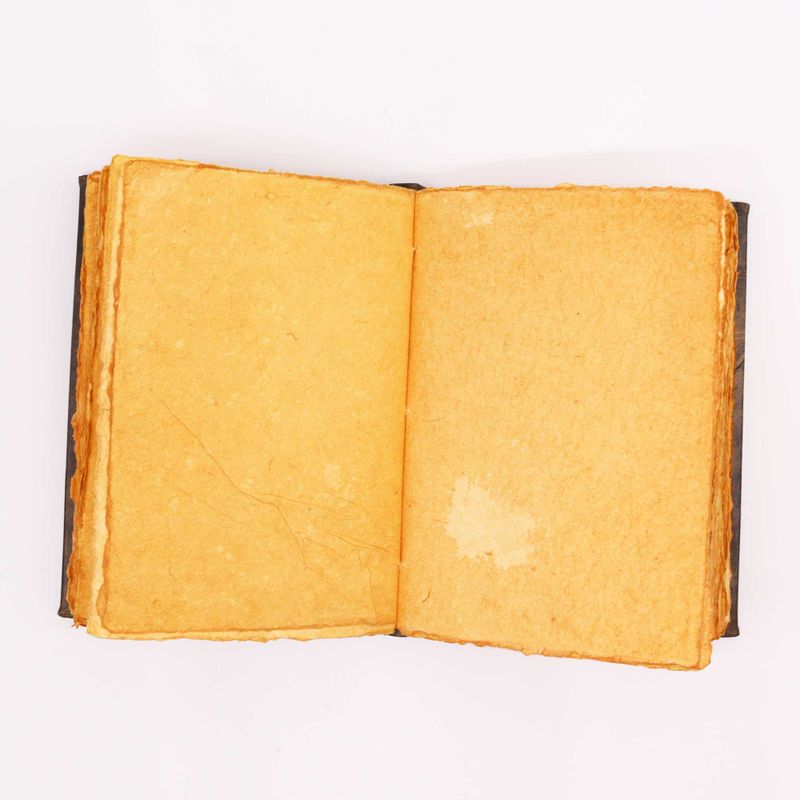 Hefty Brown Tan Book - Zinc Pentagon Decor - 200 Deckle Edges Pages - 26x18cm