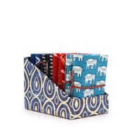 Block Print Assorted Cotton Bound Notebooks 7x10cm (display pack)