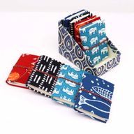 Block Print Assorted Cotton Bound Notebooks 7x10cm (display pack)