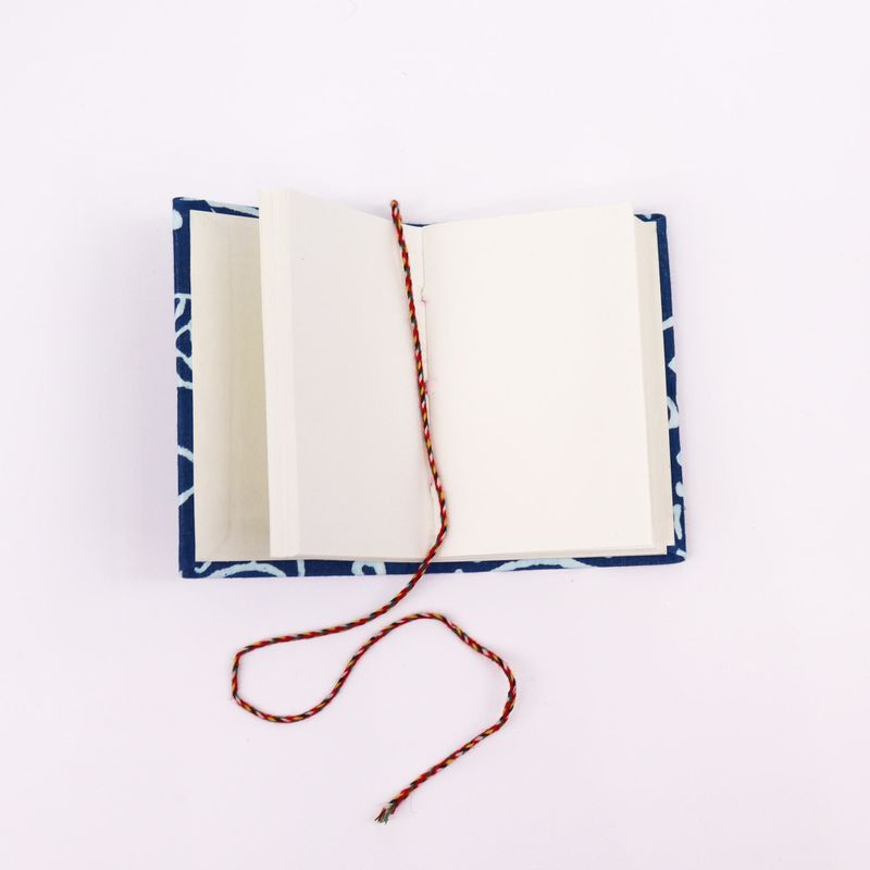 Block Print Assorted Cotton Bound Notebooks 7x10cm (display pack)