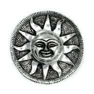 Polished Aluminium Sun Incense Holder 9cm