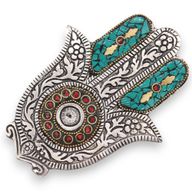 Green Small Hamsa Incense Holder 13x5.5cm