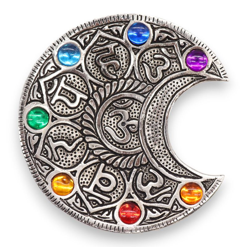 Seven Chakra Moon Incense Holder 11.5cm