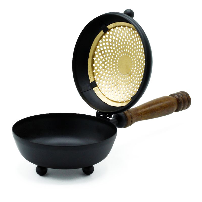 Large Iron Censer Incense Burner - Gold Detail