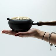 Large Iron Censer Incense Burner - Gold Detail