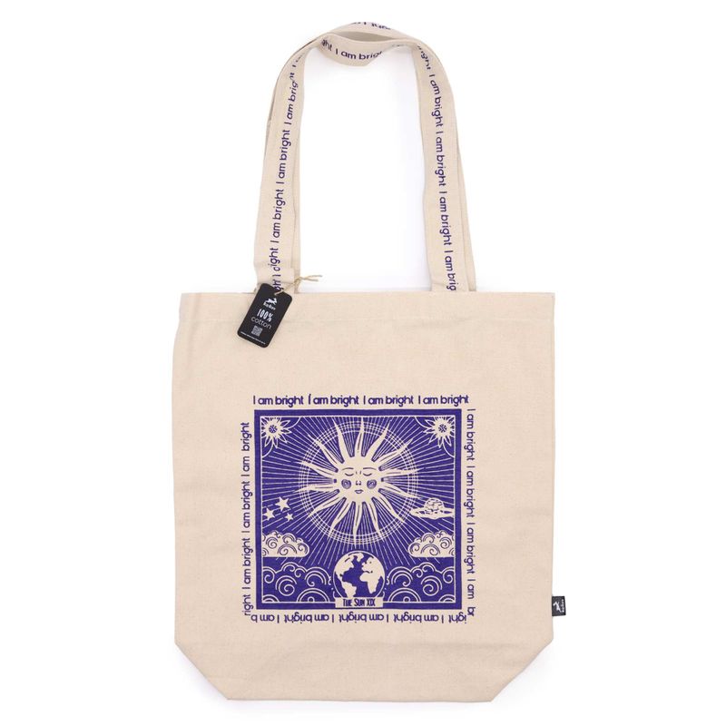 Hop Hare Tote Bag - I am Bright - 10oz Cotton Canvas