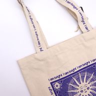 Hop Hare Tote Bag - I am Bright - 10oz Cotton Canvas
