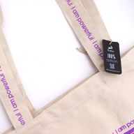 Hop Hare Tote Bag - I am Powerful - 10oz Cotton Canvas