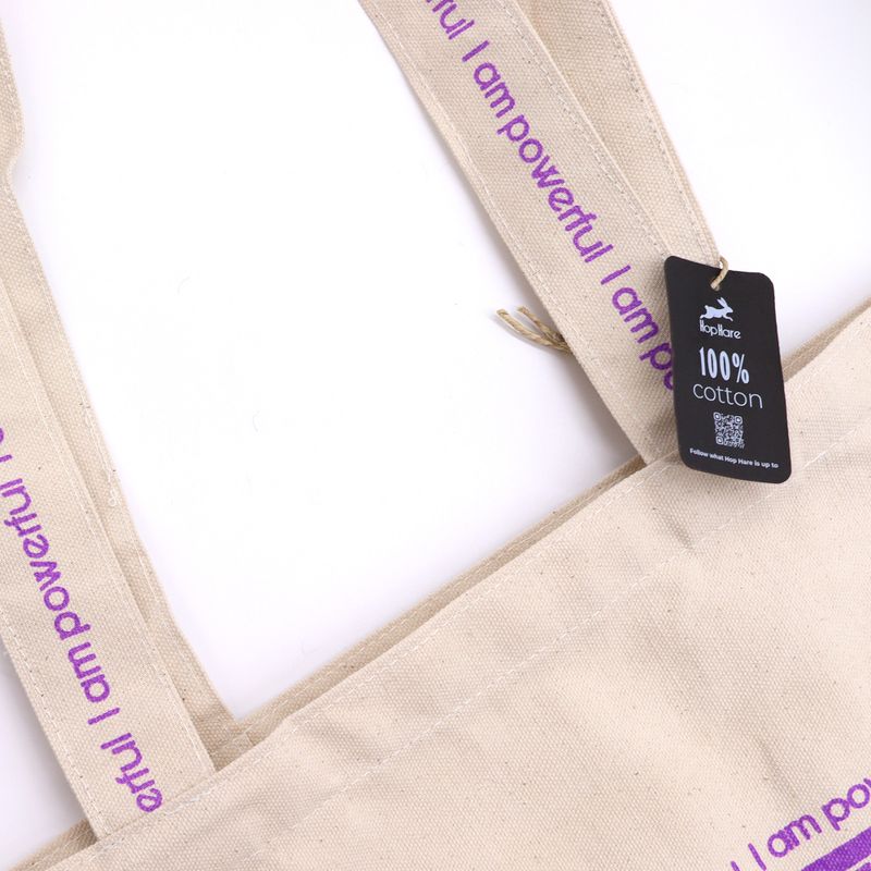Hop Hare Tote Bag - I am Powerful - 10oz Cotton Canvas