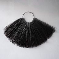 Large Seagrass Fan Wall Decor - Black