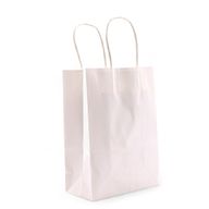 Cord Handle Paper Bag (16x22x8cm) - White (130g)