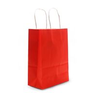 Cord Handle Paper Bag (16x22x8cm) - Red (130g)
