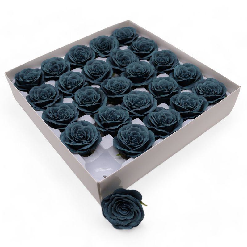 Craft Soap Flower - Lrg (7-Layer) Vintage Rose - Ironhead Teal
