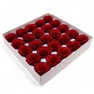 Craft Soap Flower - Lrg (7-Layer) Vintage Rose - Midnight Scarlet