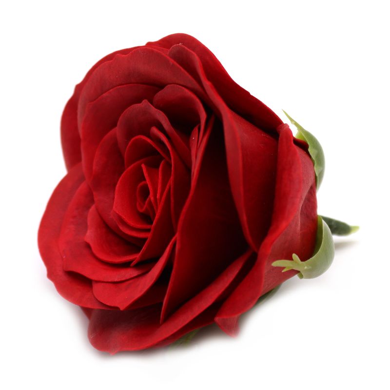 Craft Soap Flower - Lrg (7-Layer) Vintage Rose - Midnight Scarlet
