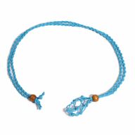 Crystal Gemstone Necklace Cord 45cm/18inch - Blue