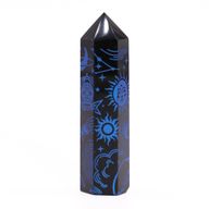 Black Obsidian Points (approx 60-70 gm 9cm) - Mystic Story - Midnight Blue