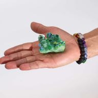 Med Enhanced Quartz - Aura Green Flame Quartz (approx 100-150gm 7-10cm)