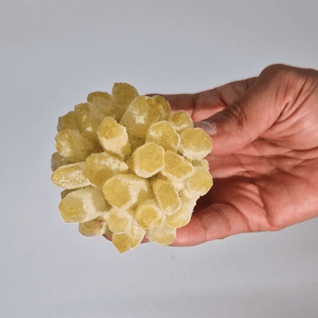 Enhanced Quartz Cluster - Yellow Ghost Quartz (approx 250-300gm 8cm)