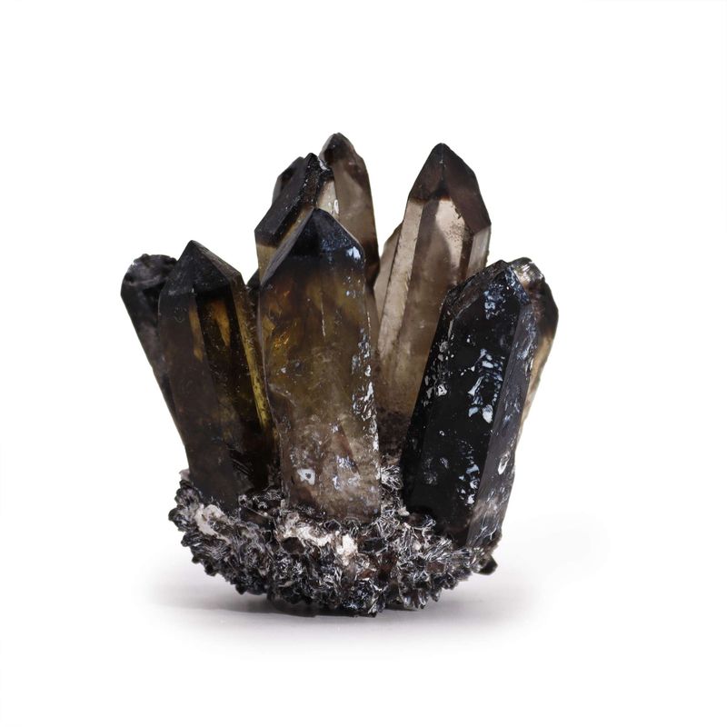 Enhanced Quartz Cluster - Smoky Ghost Quartz (approx 250-300gm 8cm)