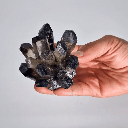 Enhanced Quartz Cluster - Smoky Ghost Quartz (approx 250-300gm 8cm)