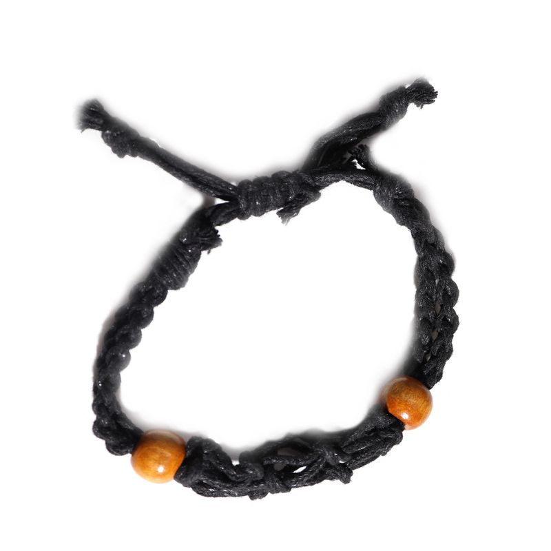Crystal Gemstone Bracelet Cord 20-28cm/7.8-11inch - Black