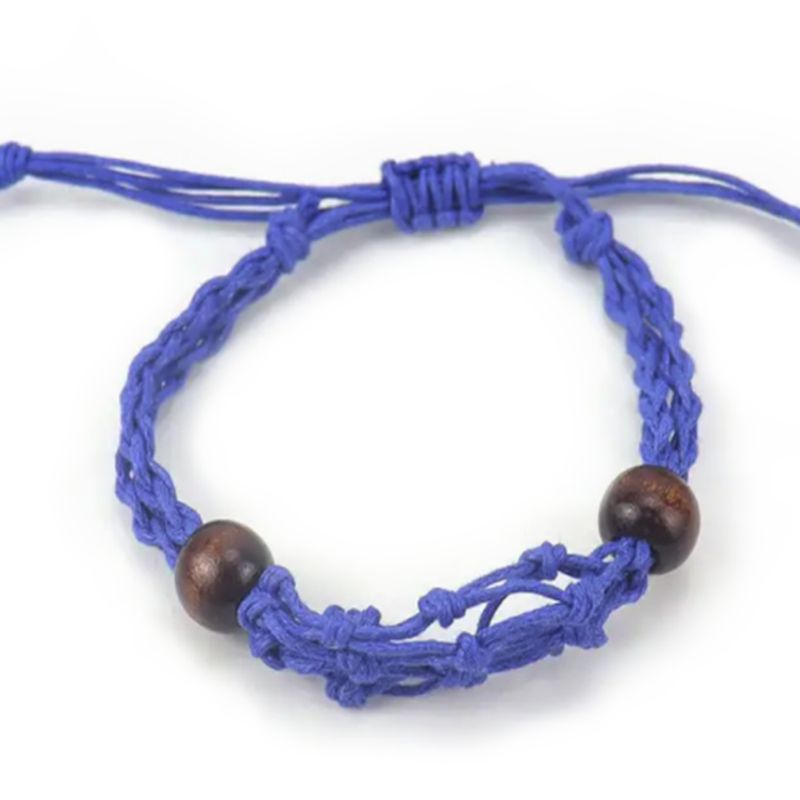 Crystal Gemstone Bracelet Cord 20-28cm/7.8-11inch - Navy