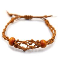 Crystal Gemstone Bracelet Cord 20-28cm/7.8-11inch - Brown