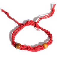 Crystal Gemstone Bracelet Cord 20-28cm/7.8-11inch - Red