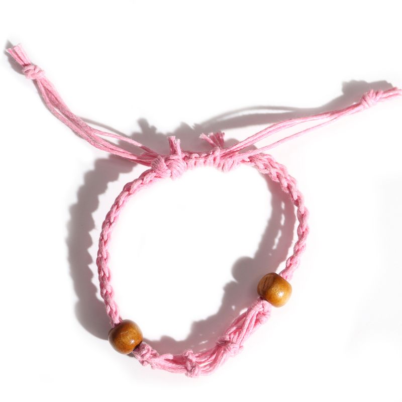 Crystal Gemstone Bracelet Cord 20-28cm/7.8-11inch - Pink