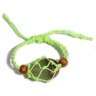 Crystal Gemstone Bracelet Cord 20-28cm/7.8-11inch - Green