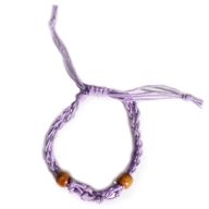 Crystal Gemstone Bracelet Cord 20-28cm/7.8-11inch - Purple