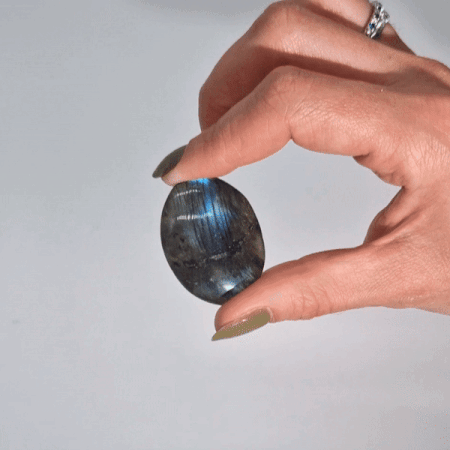 Madagascar Labradorite Palm Stones (approx 35-50mm)