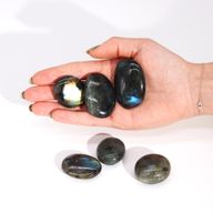 Madagascar Labradorite Palm Stones (approx 35-50mm)