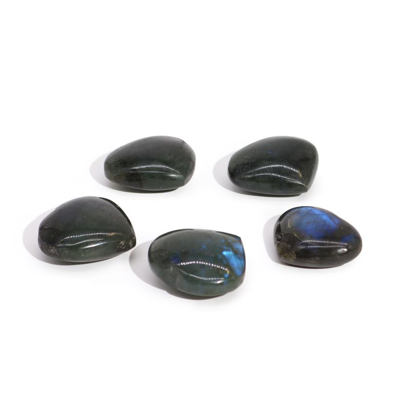 Madagascar Labradorite Hearts Stones (approx 30-40mm)