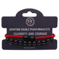 Gemstone Double Power Bracelets - Black Agate