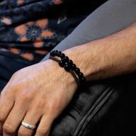 Gemstone Double Power Bracelets - Black Agate