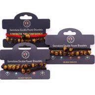 Gemstone Double Power Bracelets - Tiger Eye