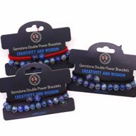 Gemstone Double Power Bracelets - Lapis Lazuli