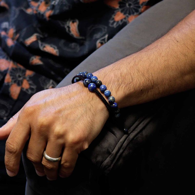 Gemstone Double Power Bracelets - Lapis Lazuli