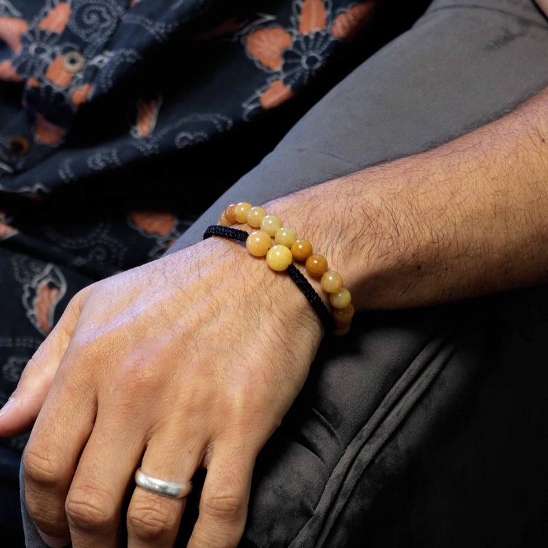 Gemstone Double Power Bracelets - Yellow Aventurine