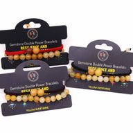 Gemstone Double Power Bracelets - Yellow Aventurine