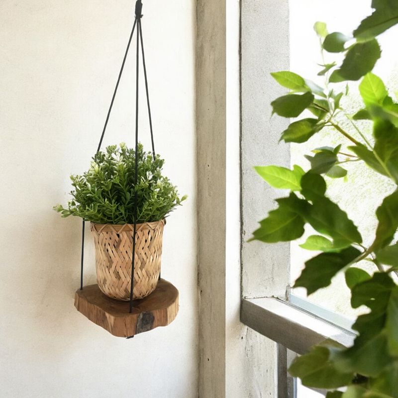 Hanging Gamal Wood Shelf - One Level