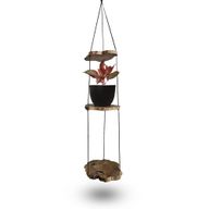 Hanging Gamal Wood Shelf - Three Levels