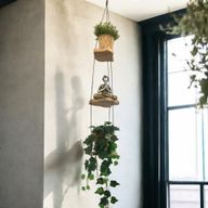 Hanging Gamal Wood Shelf - Three Levels