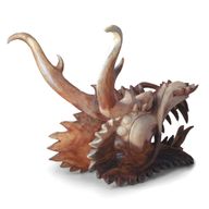 Live-size Dragon Head Carving - 30cm