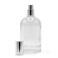 100ml Round Chunky Bottle, Silver Spray and Cap