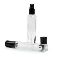 10ml Square Tall Slim Bottle, Black Spray and Cap